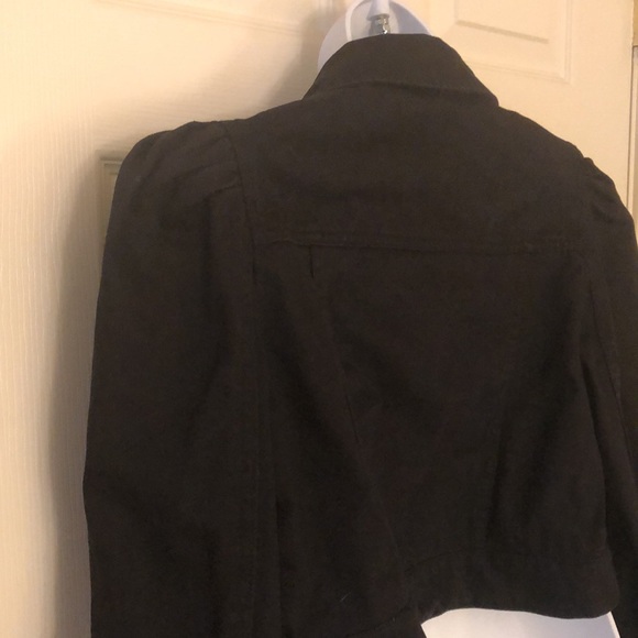 Puff Sleeve Black Denim Jean Jacket Forever 21 - Picture 11 of 16